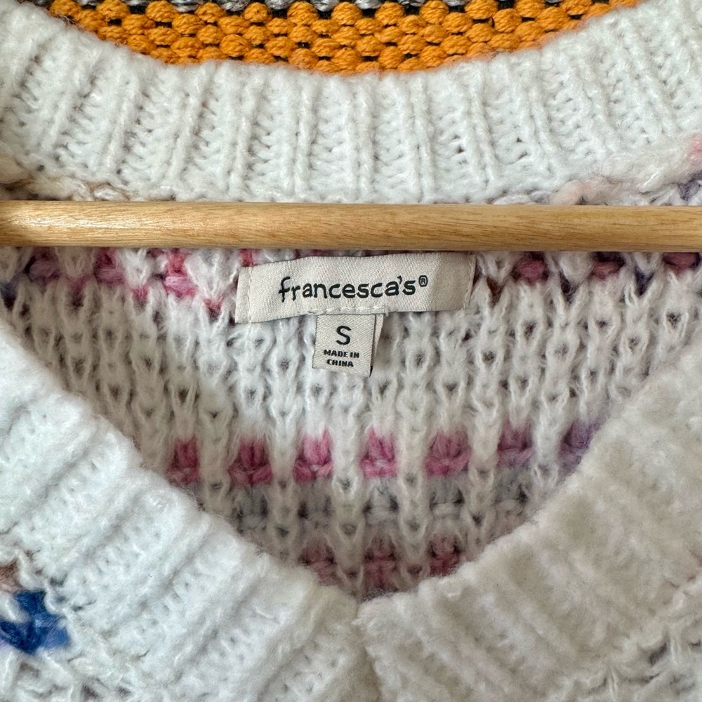 Francesca's Collections Multicolor Pullover V-Nec… - image 8